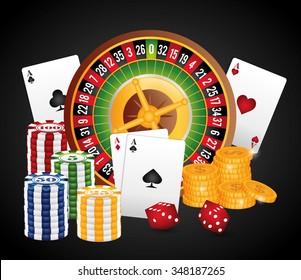 Casino gambling game graphic design, vector illustration eps10