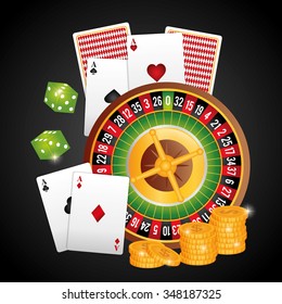 Casino gambling game graphic design, vector illustration eps10
