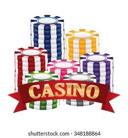 Casino gambling game graphic design, vector illustration eps10