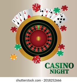 Casino gambling game online with vector illustration