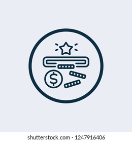Casino and gambling icon vector isolated on white background 