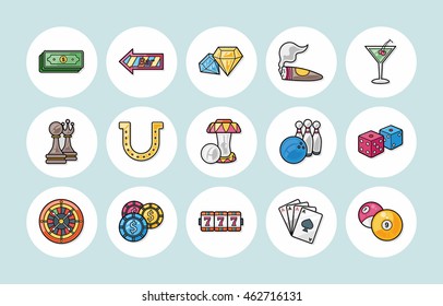 Casino and gambling icons set,eps10