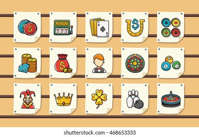 Casino and gambling icons set,eps10
