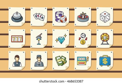 Casino and gambling icons set,eps10