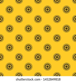 Casino gambling roulette pattern seamless vector repeat geometric yellow for any design