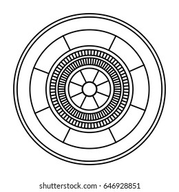 casino gambling roulette wheel game image outline
