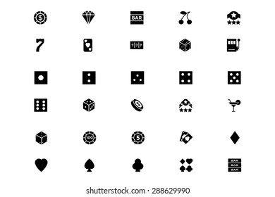 Casino and Gambling Vector Icons 1