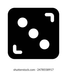 Casino game accessories icon, ludo dice game vector design