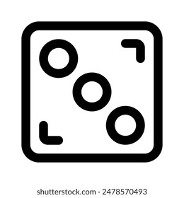 Casino game accessories icon, ludo dice game vector design