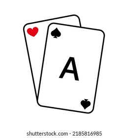 Casino Game Card Deck Glyph Pictogram. Play Card Black Icon. Gambling Addiction Risk in Vegas Sign. Playing Bridge Black Jack Royal Poker Flat Symbol. Isolated Vector Illustration.