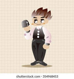 casino game dealer theme elements