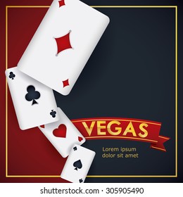 Casino game design, vector illustration eps 10.