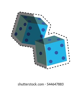 Casino game dices icon vector illustration graphic design