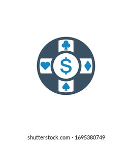  Casino, game icon (vector illustration)