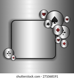Casino game poster. A Vector background for your Poker Tour. Write your message on the copy space.