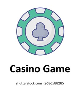 Ícone do Casino Game Vetor que pode facilmente modificar ou editar

