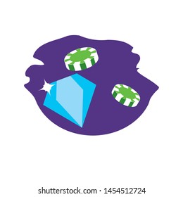 casino games chips with diamond