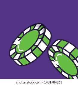 casino games chips isolated icons