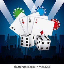 casino games elements isolated icon vector illustration design vector illustration design
