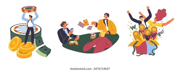 Casino Games and Gambling Illustration