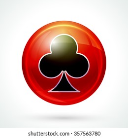 Casino games icon. Internet casino poker games symbol. Playing cards elements. Vector illustration.
