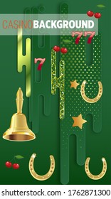 Casino. Golden slot machine wins the jackpot. Big win concept. Casino jackpot.