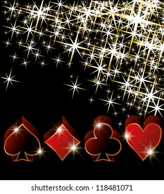 Casino greeting card, vector illustration