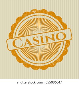 Casino grunge stamp