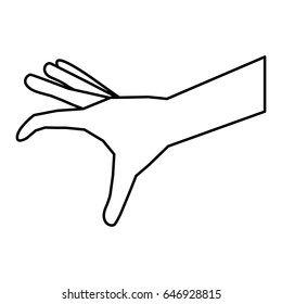 casino hand gamble flat icon on white background