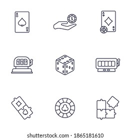 Casino-Symbol-Logo, Vektorvorlage, Symbol für kreatives Glücksspiel, Symbol Illustration, Symbol für Casino-Spiele