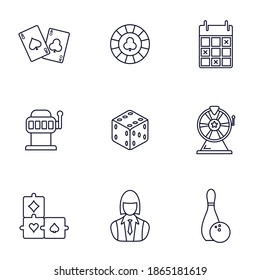 Casino icon logo vector template, Creative Gambling design icon symbol Illustration, Casino games icon