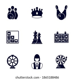 Casino icon logo vector template, Creative Gambling design icon symbol Illustration, Casino games icon