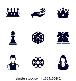 Casino icon logo vector template, Creative Gambling design icon symbol Illustration, Casino games icon