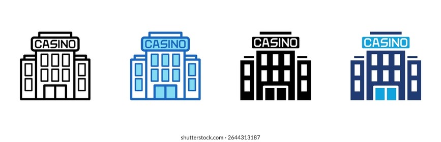 Casino icon Multi Style Vector Illustration