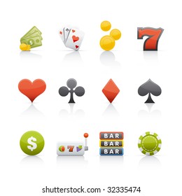 Casino Icon Set.