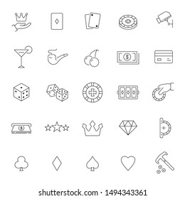 Casino icon set. Vector illustration