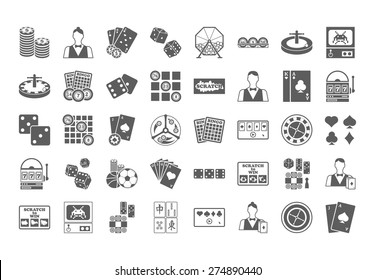 Casino Icon. Vector Illustration Isolated On White Background.