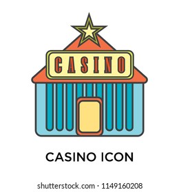 Casino icon vector isolated on white background for your web and mobile app design, Casino logo concept