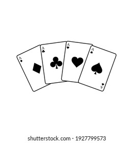 Casino icon vector set. excitement illustration sign collection. poker symbol.
