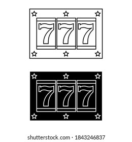Casino Symbol, Vektorset. Sammlung von Spielzeichen Roulette-Symbol.