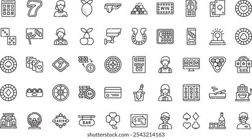 Casino icons High-Quality Vector Icons Collection with Editable Stroke. Ideal for Professional and Creative Projects.