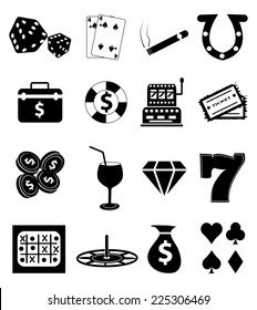 Casino Icons Set Stock Vector (Royalty Free) 221346034