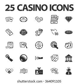 Casino icons set. 