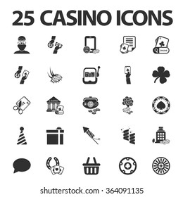 Casino icons set.