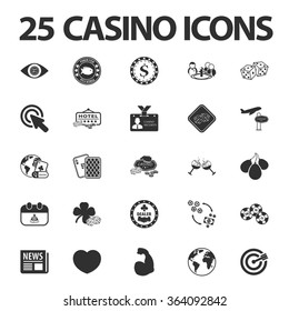 Casino Icons Set. 