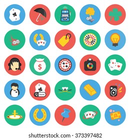 Casino icons set.