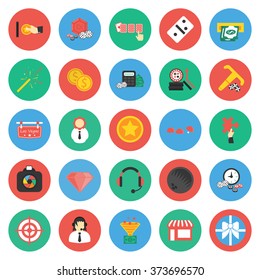 Casino icons set.