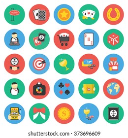 Casino icons set.