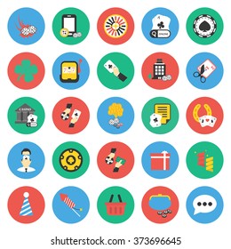 Casino icons set.