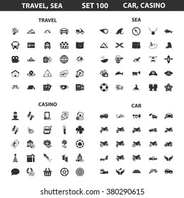 Casino icons set